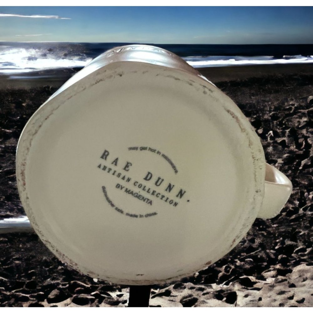 Rae Dunn MEDITATE Mug Ceramic White with Black Lettering - Picture 6 of 12